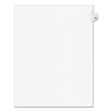 Avery® Preprinted Legal Exhibit Side Tab Index Dividers, Avery Style, 10-tab, 52, 11 X 8.5, White, 25-pack, (1052) freeshipping - TVN Wholesale